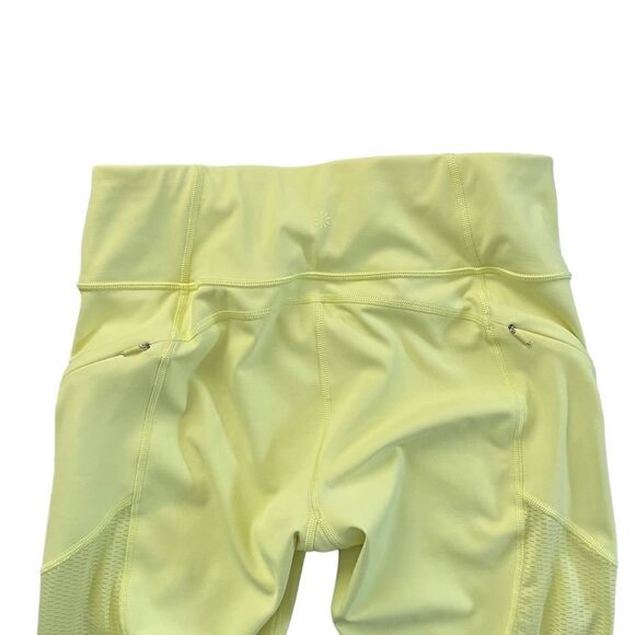 ATHLETA Mesh Contender Capri Neon yellow Size Medium - Picture 8 of 8